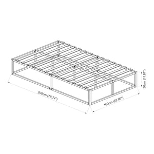 Metalseng Kreta med koldskumsmadras i forskellige farver [en.casa]