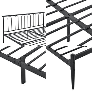  [en.casa] ® Sengestativ Tampere i metal-pulverlakeret stål-sort-mat-ridsefast-valgt model 