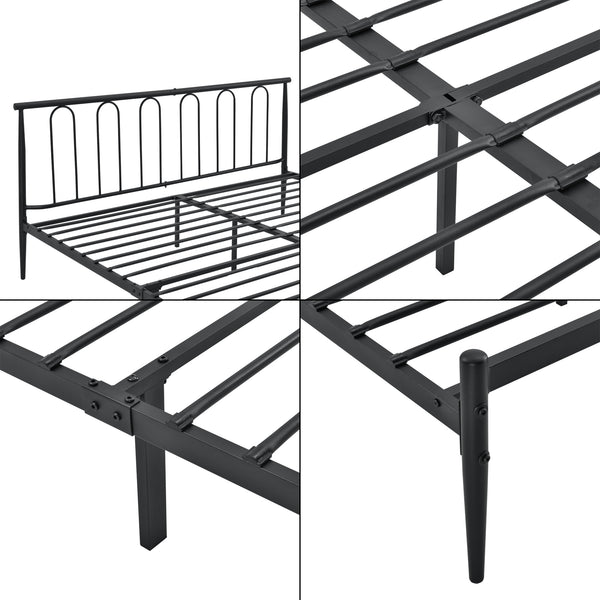  [en.casa] ® Sengestativ Tampere i metal-pulverlakeret stål-sort-mat-ridsefast-valgt model 