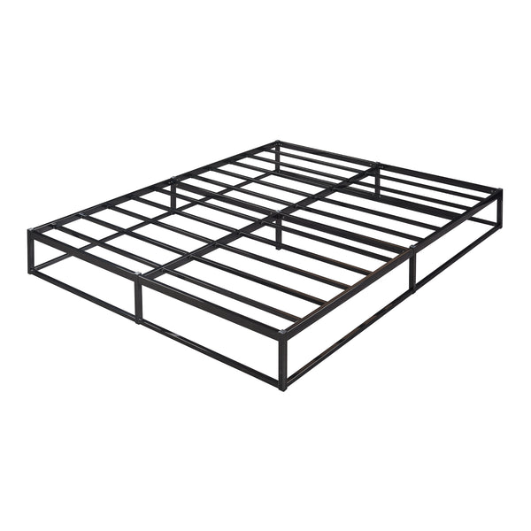 Cama de metal Trerunta con somier 90/140/160/160x200 cm - Negro [en.casa]