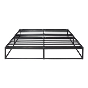 Cama de metal Trerunta con somier 90/140/160/160x200 cm - Negro [en.casa]
