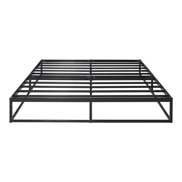 Cama de metal Trerunta con somier 90/140/160/160x200 cm - Negro [en.casa]