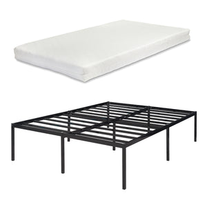 Vårdö metalseng med madras [en.casa].