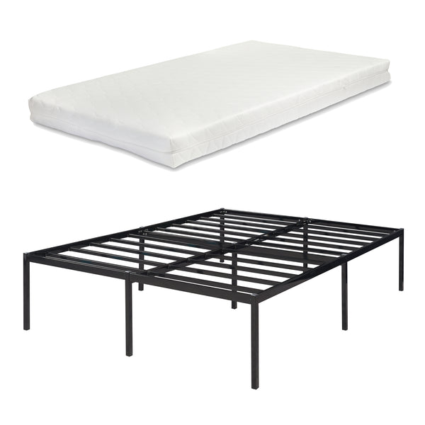 Vårdö metalseng med madras [en.casa].