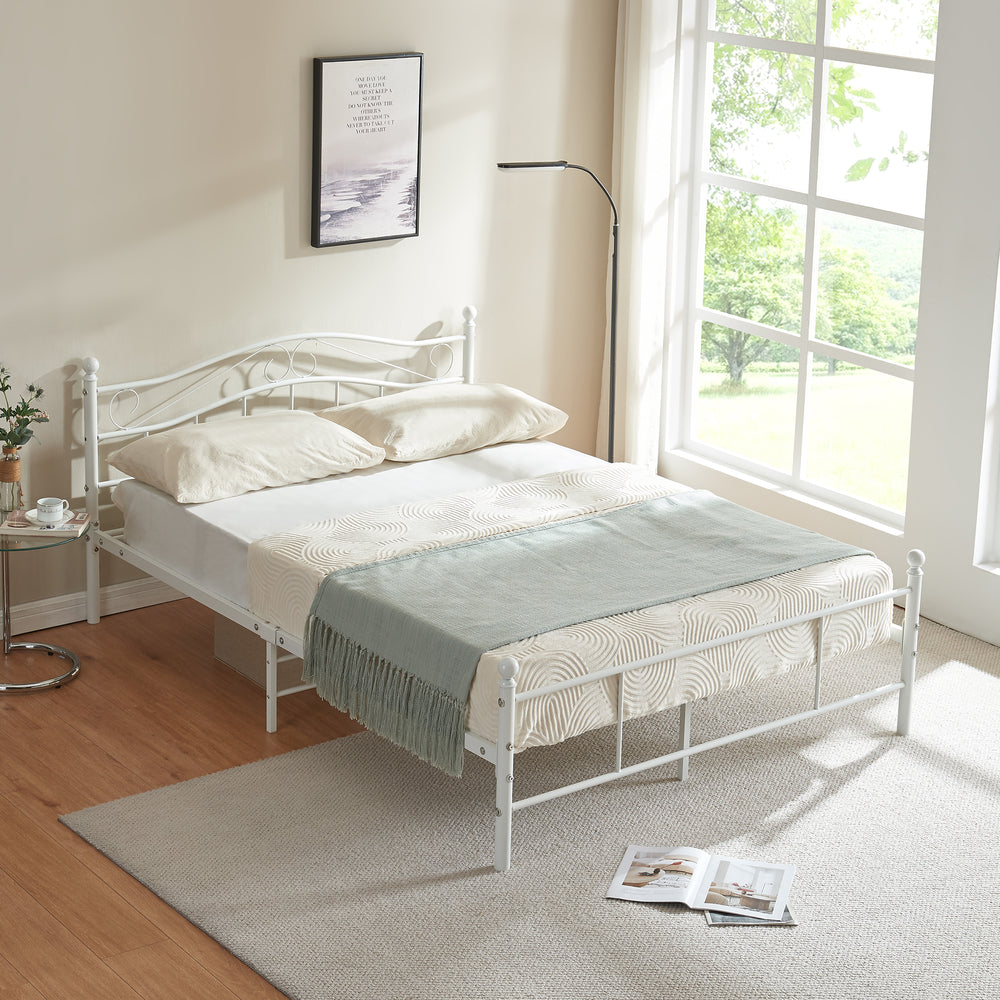 Metalseng Florenz med madras [en.casa] - premiumXL