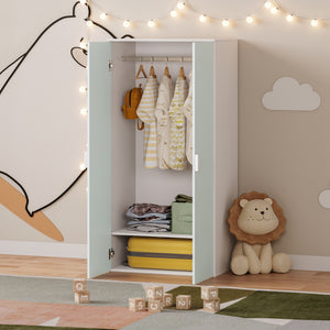 Børnegarderobe Sandnes 123x60x40 cm [en.casa]