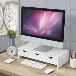 Skærmholder Ruovesi 12x51x25cm Hvid [en.casa] - premiumXL