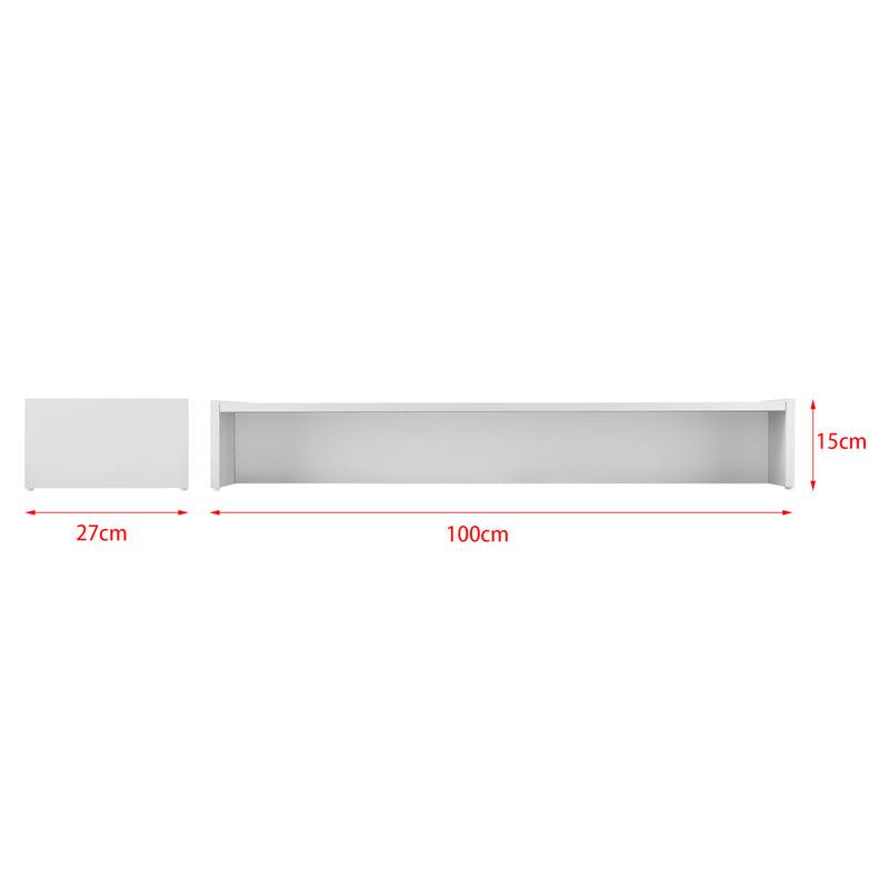 Målskitse [en.casa]® Stativ til computerskærm - 100x27x15 cm - spånplade - i forskellige farver
