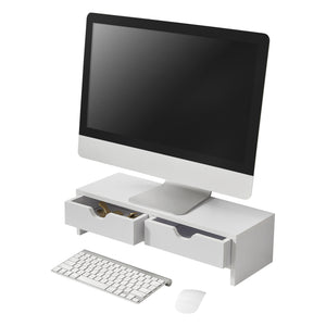 Monitorstativ Mänttä med 2 skuffer 50x18x13cm i forskellige farver farver [en.casa]