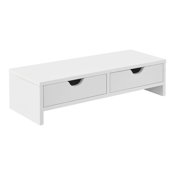 Monitorstativ Mänttä med 2 skuffer 50x18x13cm i forskellige farver farver [en.casa]