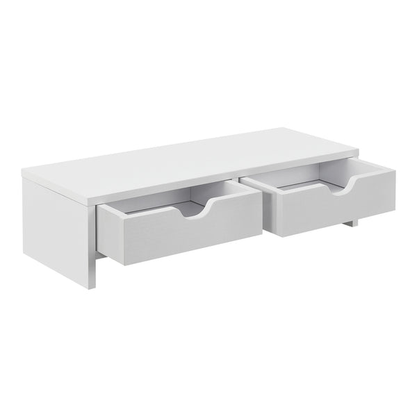 Monitorstativ Mänttä med 2 skuffer 50x18x13cm i forskellige farver farver [en.casa]