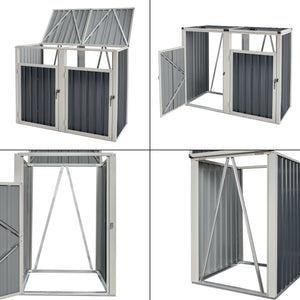 Tarbek-spand til 1/2/3/4 tons galvaniseret stål antracit i forskellige størrelser. størrelser [en.casa]