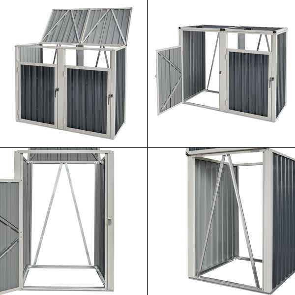 Tarbek-spand til 1/2/3/4 tons galvaniseret stål antracit i forskellige størrelser. størrelser [en.casa]