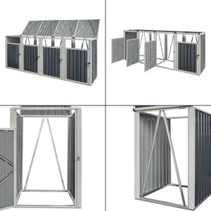 Tarbek-spand til 1/2/3/4 tons galvaniseret stål antracit i forskellige størrelser. størrelser [en.casa]