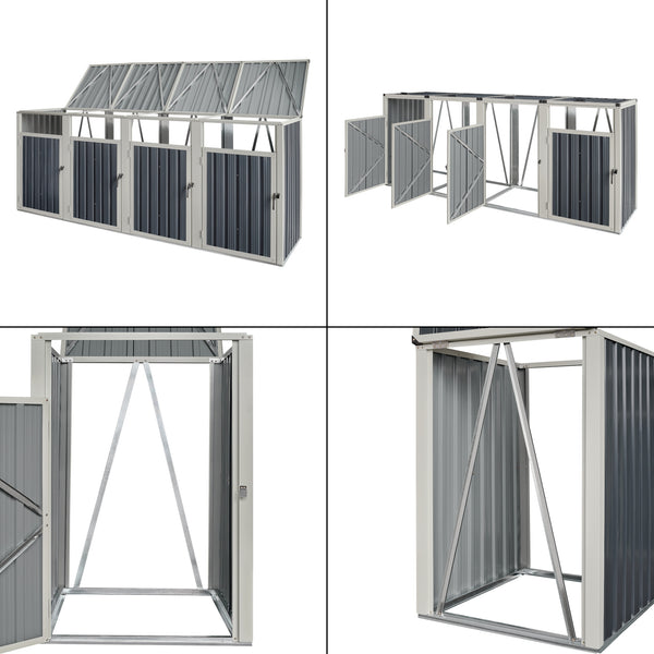 Tarbek-spand til 1/2/3/4 tons galvaniseret stål antracit i forskellige størrelser. størrelser [en.casa]