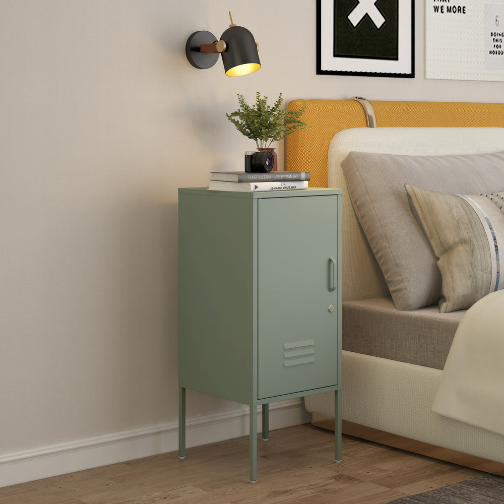 Natbord Hausjärvi 82x35x35 cm stål [en.casa] - premiumXL