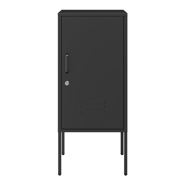 Sengeskab Hausjärvi 82x35x35 cm Dørhåndtag venstre stål [en.casa]