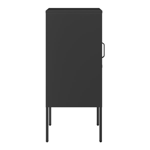 Sengeskab Hausjärvi 82x35x35 cm Dørhåndtag venstre stål [en.casa]