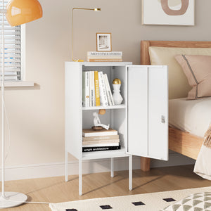 Sengeskab Hausjärvi 82x35x35 cm Dørhåndtag venstre stål [en.casa]