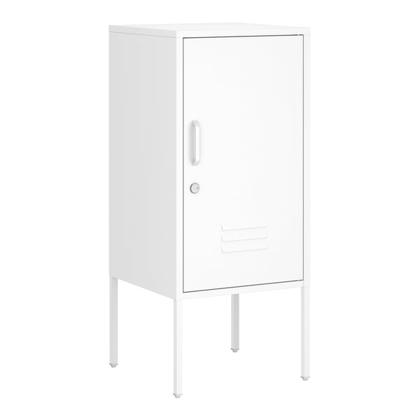 Sengeskab Hausjärvi 82x35x35 cm Dørhåndtag venstre stål [en.casa]