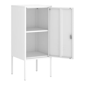 Sengeskab Hausjärvi 82x35x35 cm Dørhåndtag venstre stål [en.casa]