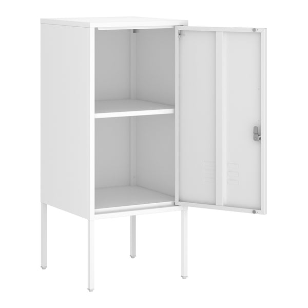 Sengeskab Hausjärvi 82x35x35 cm Dørhåndtag venstre stål [en.casa]