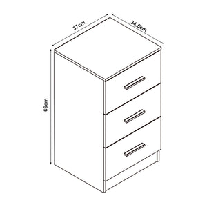 Aurdal sengeskab 66x37x34,5 cm [en.casa].