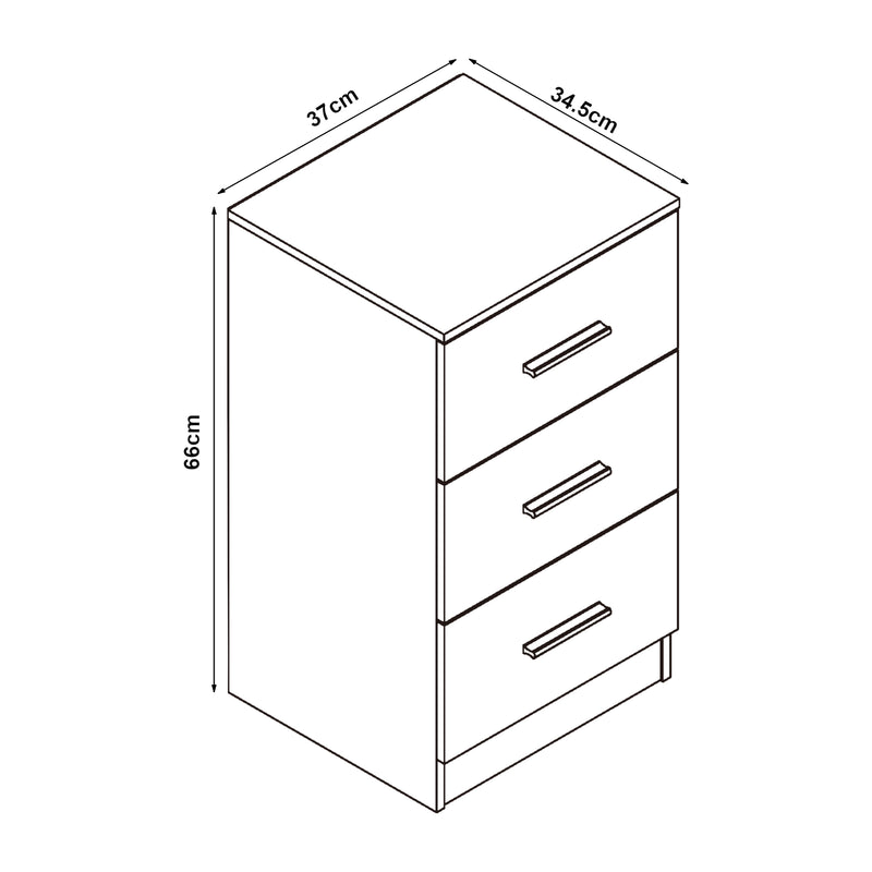 Målskitse Aurdal sengeskab 66x37x34,5 cm [en.casa].