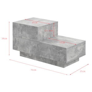 Sidebord Sebokeng venstre 38x70x35 cm i forskellige farver farver en.casa