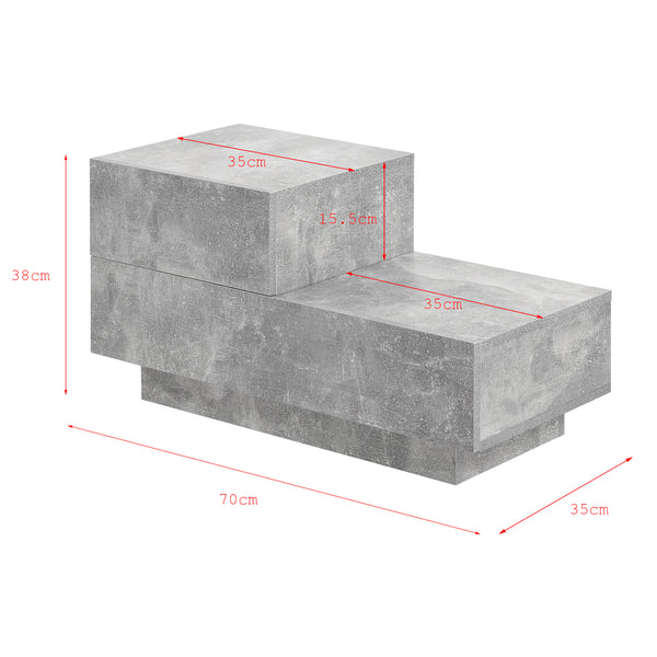 Sidebord Sebokeng venstre 38x70x35 cm i forskellige farver farver en.casa