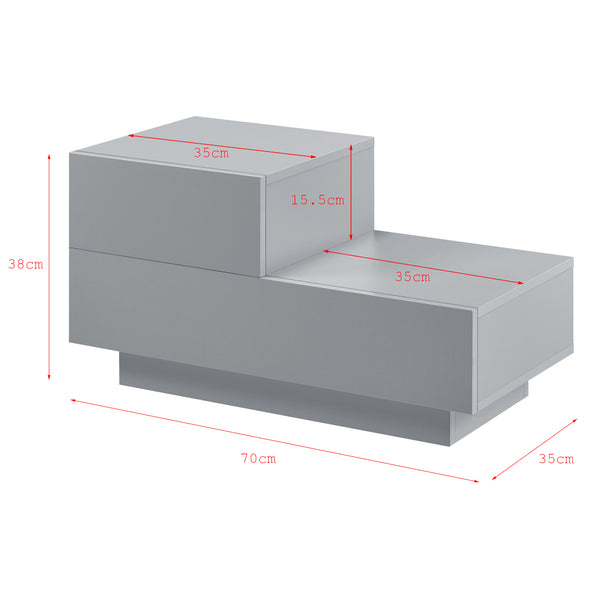 Sidebord Sebokeng venstre 38x70x35 cm i forskellige farver farver en.casa