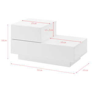 Sidebord Sebokeng venstre 38x70x35 cm i forskellige farver farver en.casa