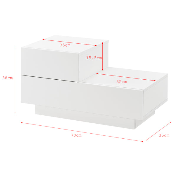 Sidebord Sebokeng venstre 38x70x35 cm i forskellige farver farver en.casa