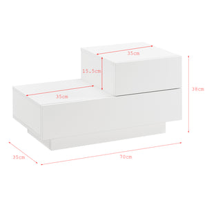 Sidebord Sebokeng højre 38x70x35 cm i forskellige farver farver en.casa