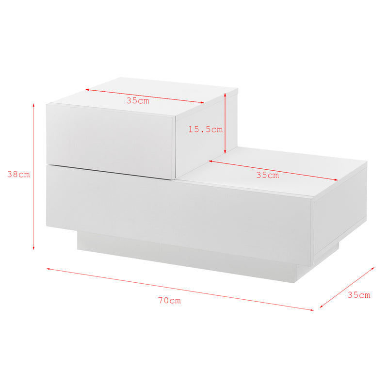 Målskitse Sidebord Sebokeng venstre 38x70x35 cm i forskellige farver farver en.casa