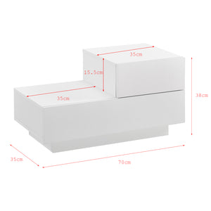 Sidebord Sebokeng højre 38x70x35 cm i forskellige farver farver en.casa