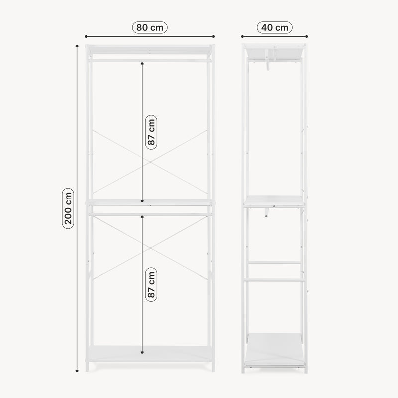 Målskitse Åben garderobe Verdfjorg [en.casa]