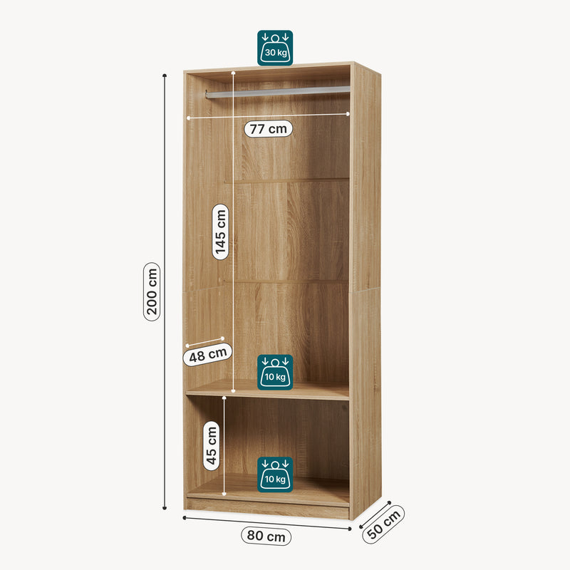 Målskitse Åben garderobe Vippsaki [en.casa]