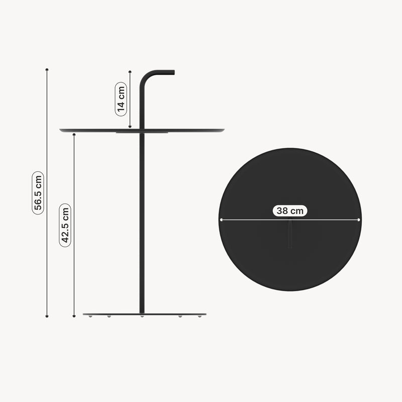 Målskitse Udendørs metalbord Calimera 56,5 x Ø 38 cm [casa.pro]