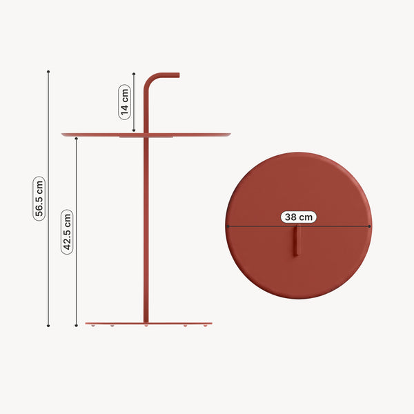 Udendørs metalbord Calimera 56,5 x Ø 38 cm [casa.pro]