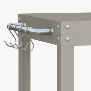 Udendørs serveringsvogn Bolognano stål 81x50x50 cm [casa.pro]
