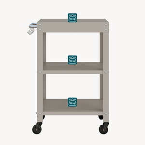 Udendørs serveringsvogn Bolognano stål 81x50x50 cm [casa.pro]