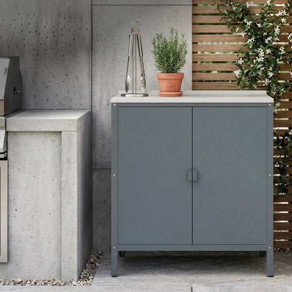 Udendørs skab Bolognano 92x80x50 cm [casa.pro]