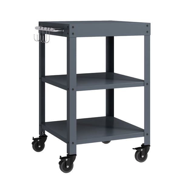 Udendørs serveringsvogn Bolognano stål 81x50x50 cm [casa.pro]