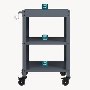 Udendørs serveringsvogn Bolognano stål 81x50x50 cm [casa.pro]