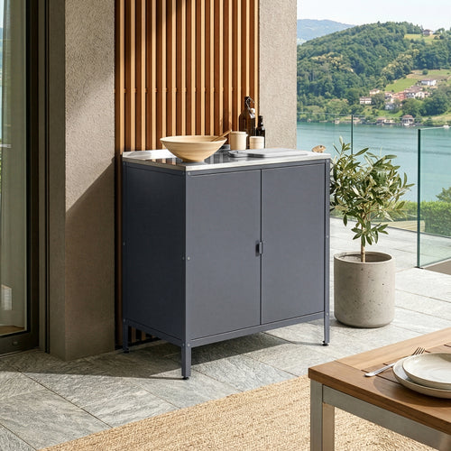 Udendørs skab Bolognano 92x80x50 cm [casa.pro]