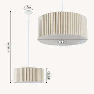 Pendellampe Kupimi Ø45 cm Beige [lux.pro]