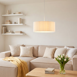 Pendellampe Kupimi Ø45 cm Beige [lux.pro]