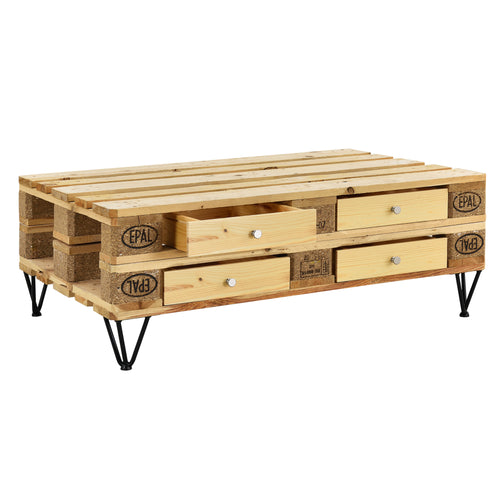 [en.casa]® Skuffe til europalle med skinner - standard - 9,5x37,5x44,5cm - i forskellige farver