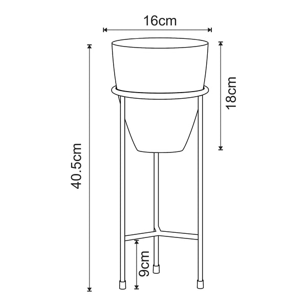 Blomsterstativ Asten 40,5x16 cm [en.casa].